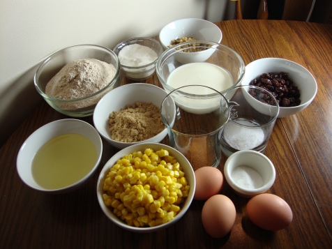 All Ingredients for Amazing Corn Cake
