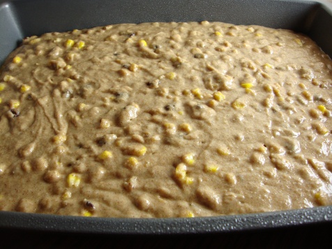 Batter in Pan for Amazing Corn Cake
